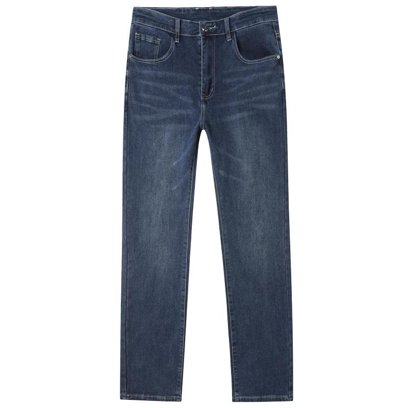 New Arrival Plus Size Men's Jeans: High-Waisted, Relaxed Straight-Leg Stretch Business Trousers