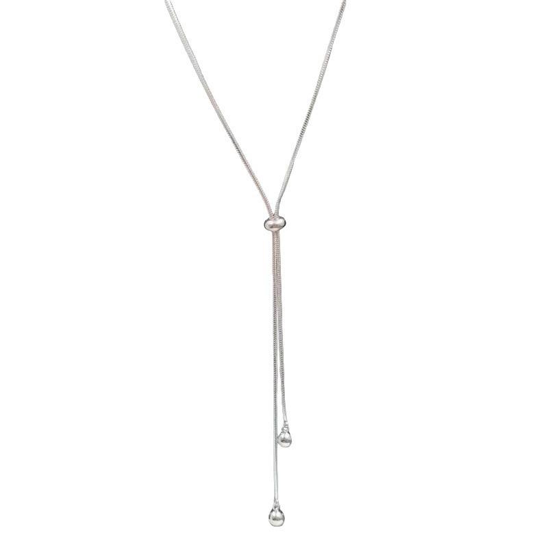 Korean Style Pearl Tassel Necklace: Versatile, Fashionable Long Pendant for Women's Summer Sweaters.