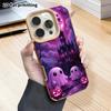 Phone case: 2D flat lambskin suitable for iPhone 18 17 16 15 14 13 Pro protective cases, dark castle, Christmas and Halloween gifts