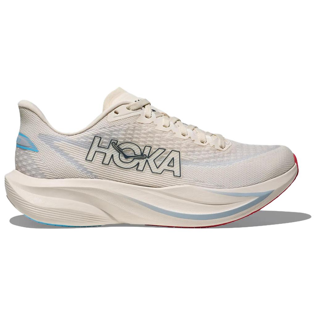 Hoka One One Mach 7 Lightweight Stable Fitting Breathable Running Shoes Women sneaker Snow-White Sky-Blue 1171938-ASRN