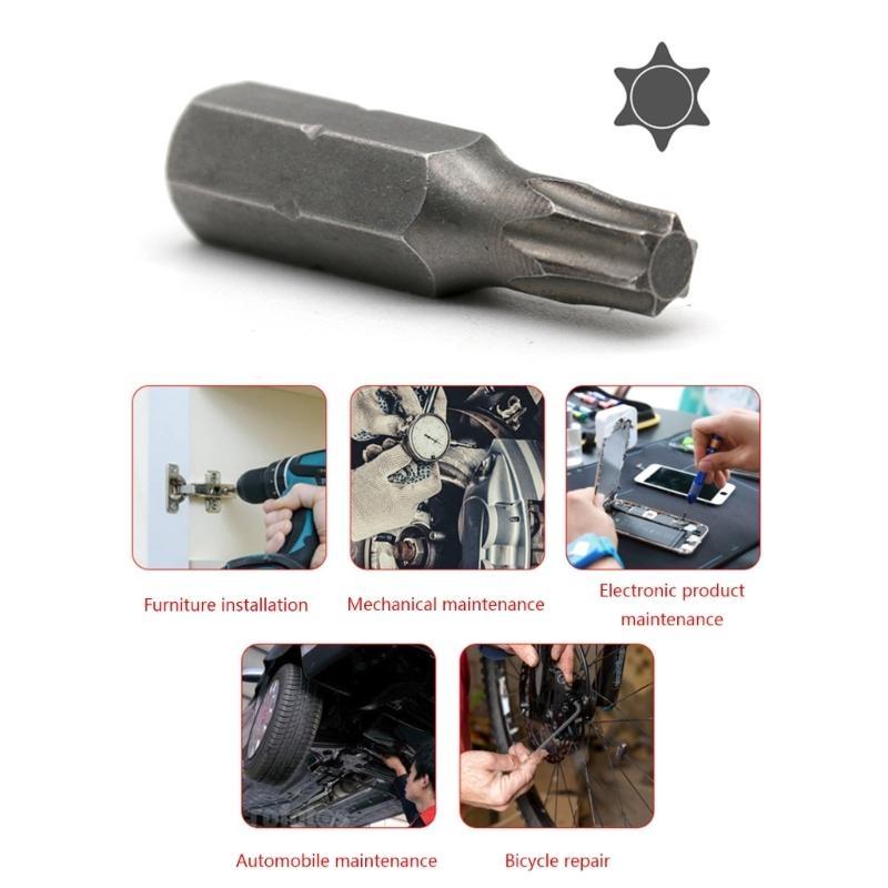 25mm Screwdriver Bit Repair Tools Screwdrivers Torx Shank Drill Bit For Power Household Hand Tools Replacement