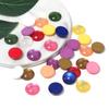 50Pcs Imitation Cat Eye Cabochon Resin Beads Round Flatback Cameo Bead for Jewelry Handmade Making DIY Ring Charms Components