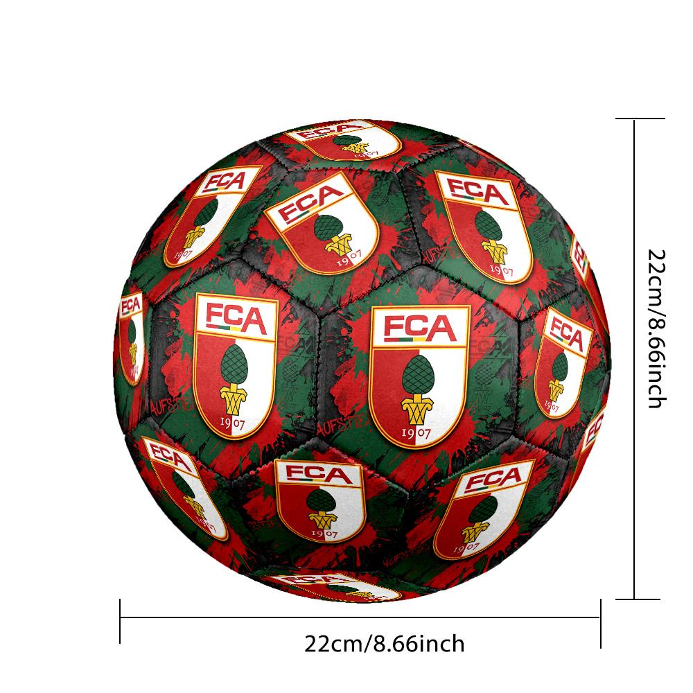 FC Augsburg FC Size 5 Standard Football Durable Training Match Soccer Ball for Adult Outdoor Sports