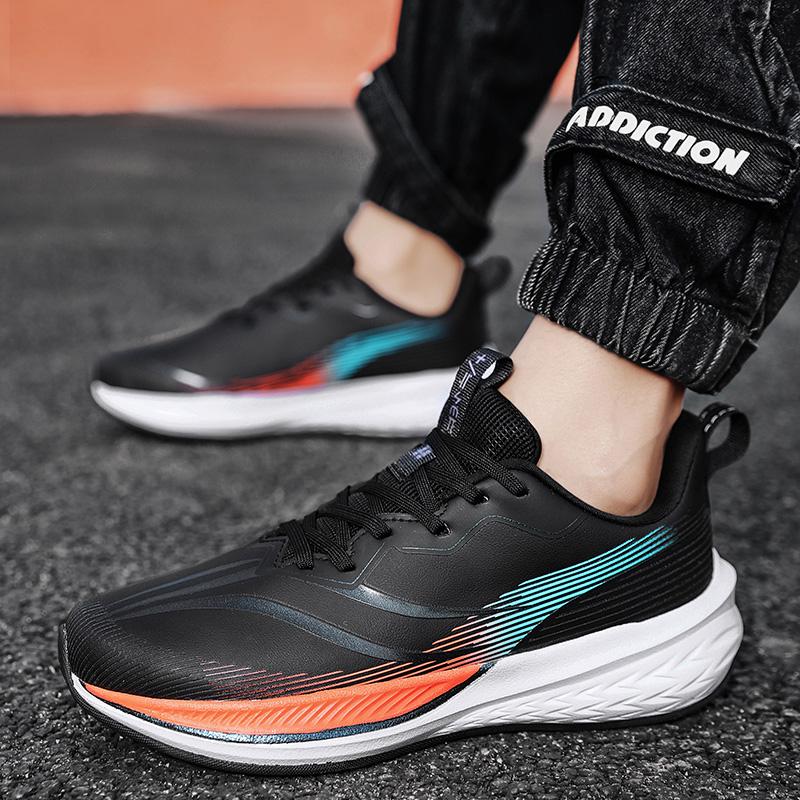 Men Running Shoes Leather Waterproof Athletic Sneakers Men Wear-resistant Men Walking Sport Shoes Zapatillas Deportivos Hombre