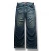 Vintage Washed Jeans Men Women Loose Straight Leg Black Gray Embroidery Streetwear Fall Winter