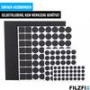 FILZFIX Felt Gliders Black 133 Pcs Furniture Gliders Chair Gliders Self-adhesive