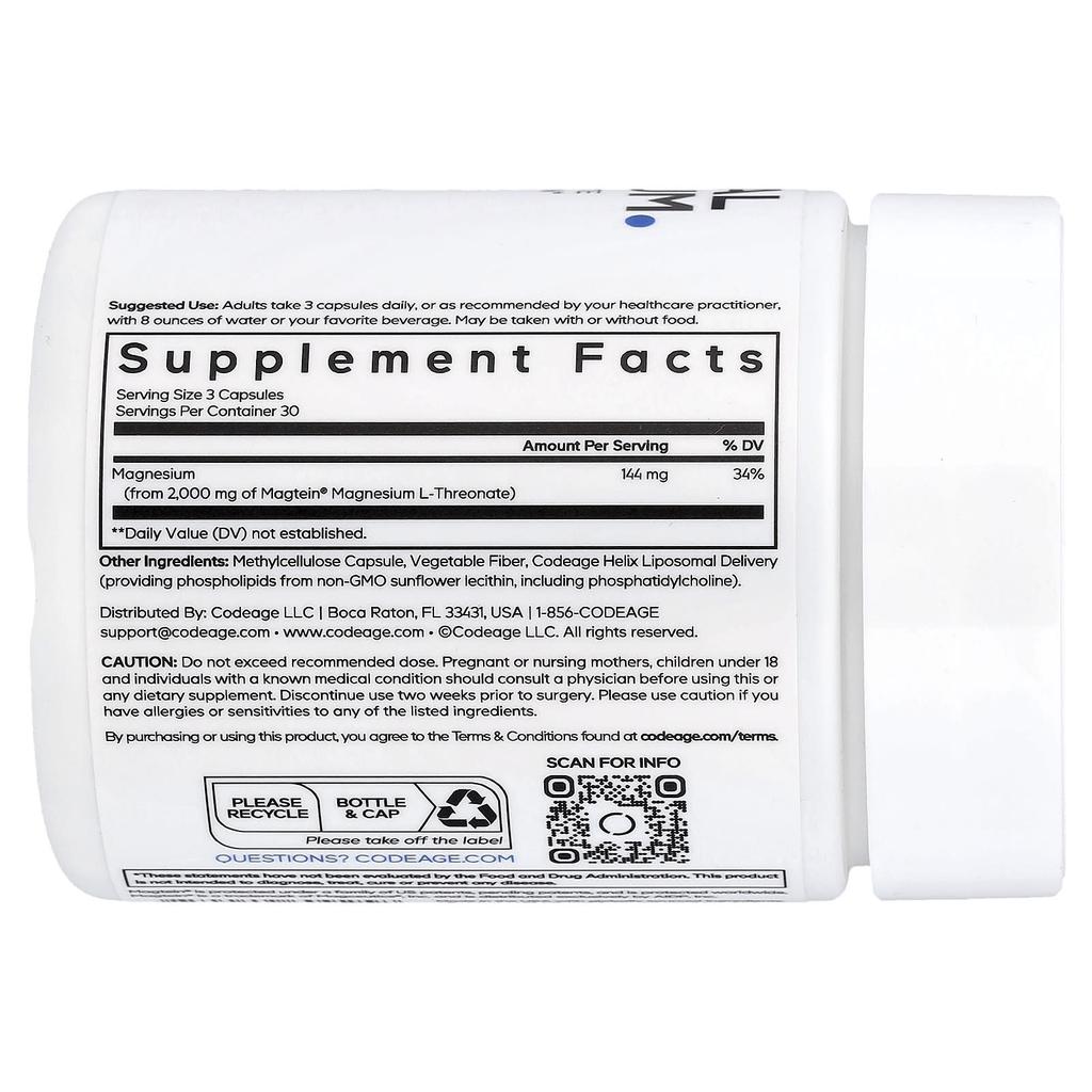 Liposomales Magnesium L-Threonat, 90 Veggie-Kapseln