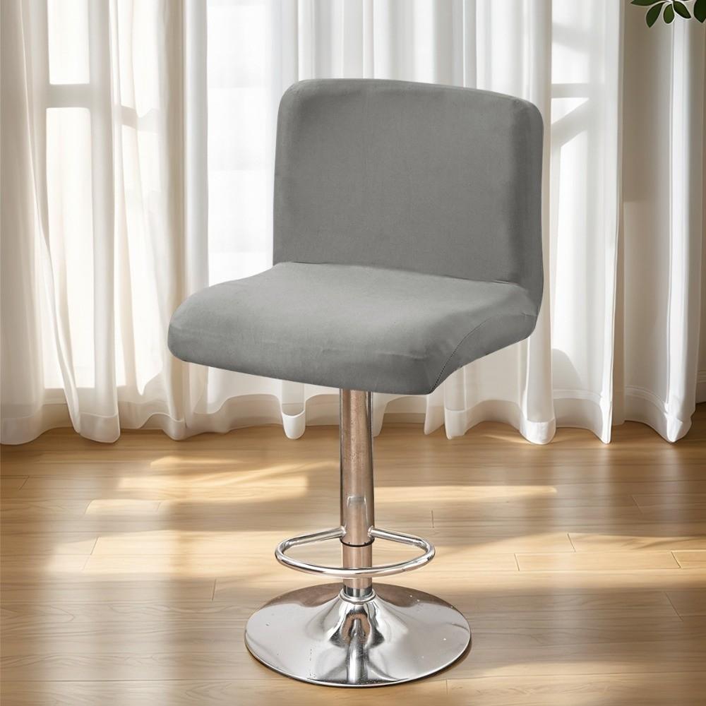 Solid Color Low Back Chair Cover  for Hotel Restaurant Bar Counter Kitchen