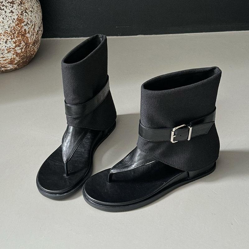 Fashion New 2025 Fashion Round Toe Women Ankle Boots With Height Increasing Footwear  Ladies Sandals Booties Shoes Female Flip flops