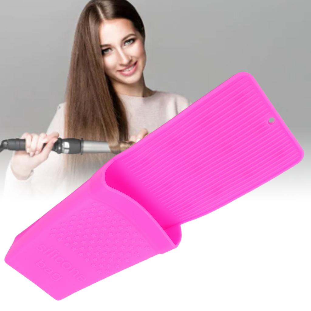 Supporto per Ferro Arricciacapelli in Silicone Resistente al Calore Supporto per Piastra per Capelli Montaggio a Parete con Ventosa per Piastra Piatta
