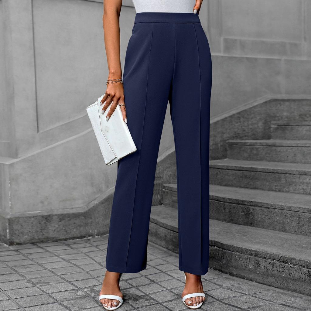 Women's Straight Pants Fashion Casual Pants Nine Point Harlan Pants