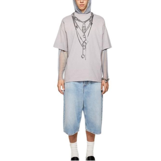 Acne Studios Denim Shorts Men's Light Blue BE0162-228