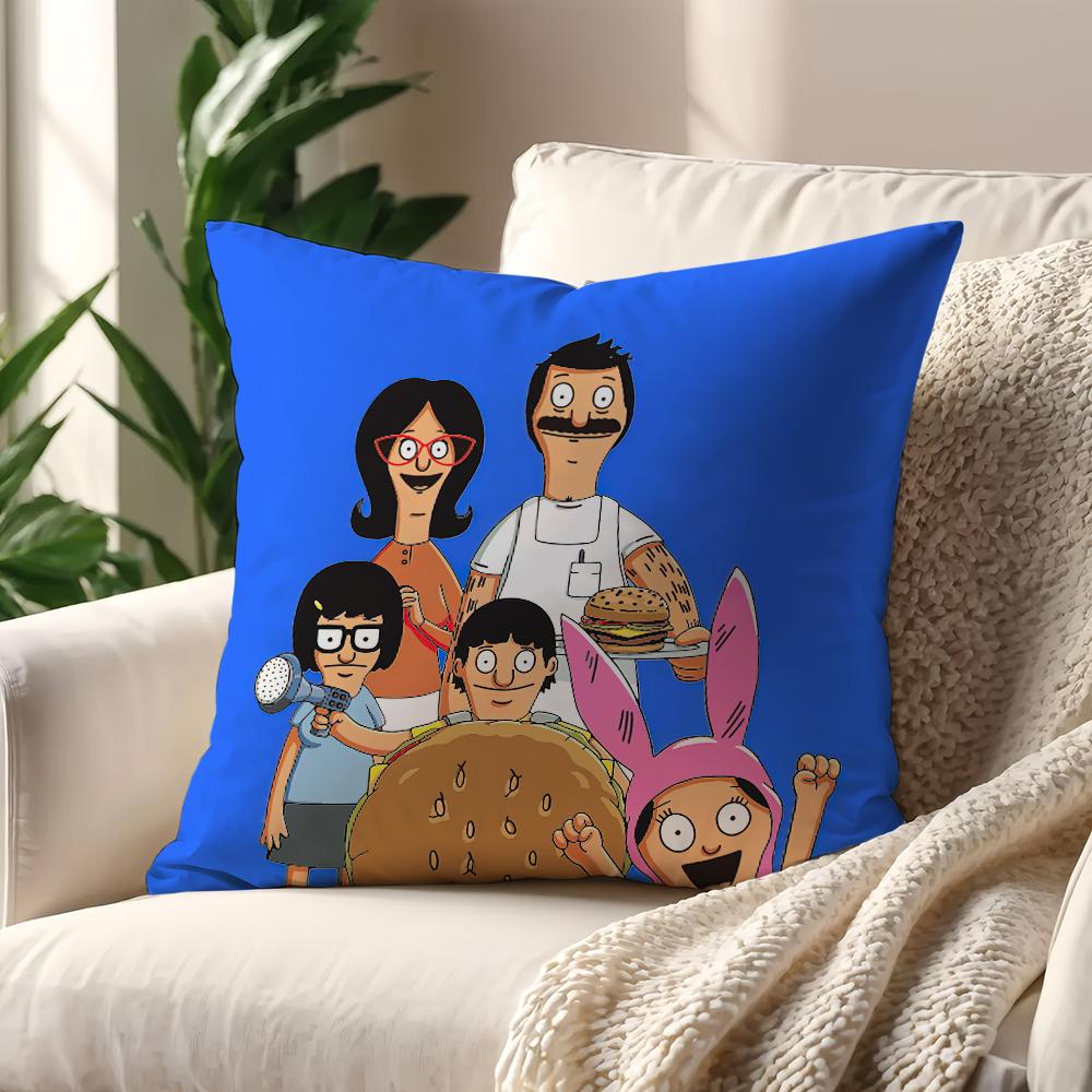 Cartoon B-Bobs Cute B-Burgers cool cushion cover Pillow Cover Home Sofa living Decoration Room  Office Car Nordic Simplicity