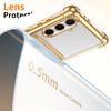 Card Slot Bag Clear Case For Samsung S26 S25 Edge S24 S23 S22 S21 S20 Note 20 Ultra Plus FE A56 A36 A26 A16 A06 Plating Cover