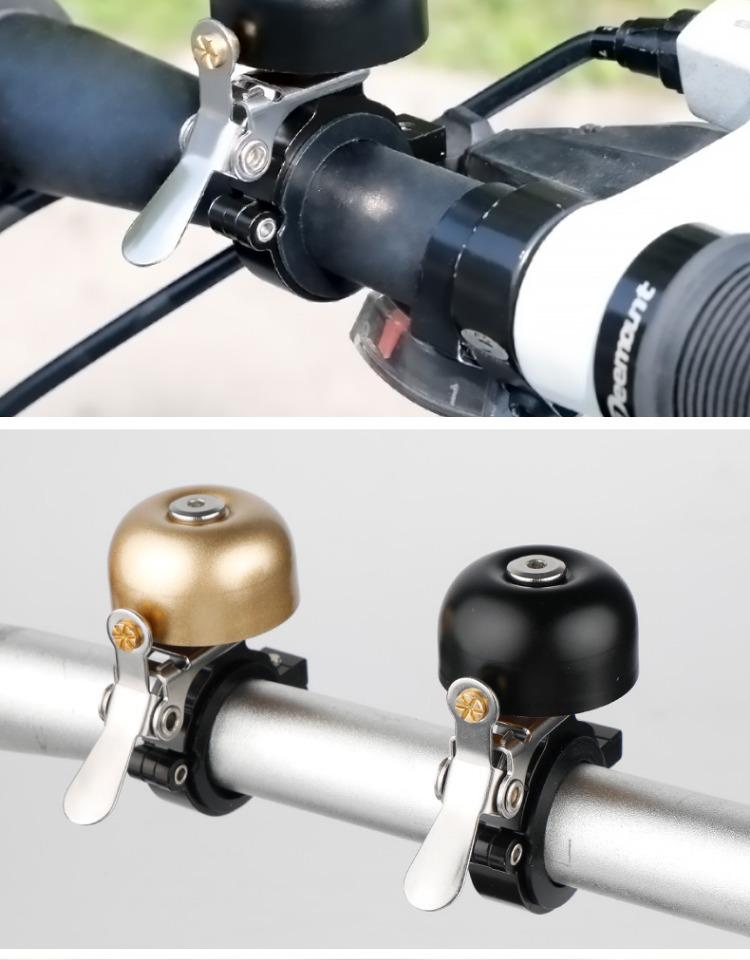 Retro Copper Bell for Folding & Mountain Bikes - Silk Flower Design