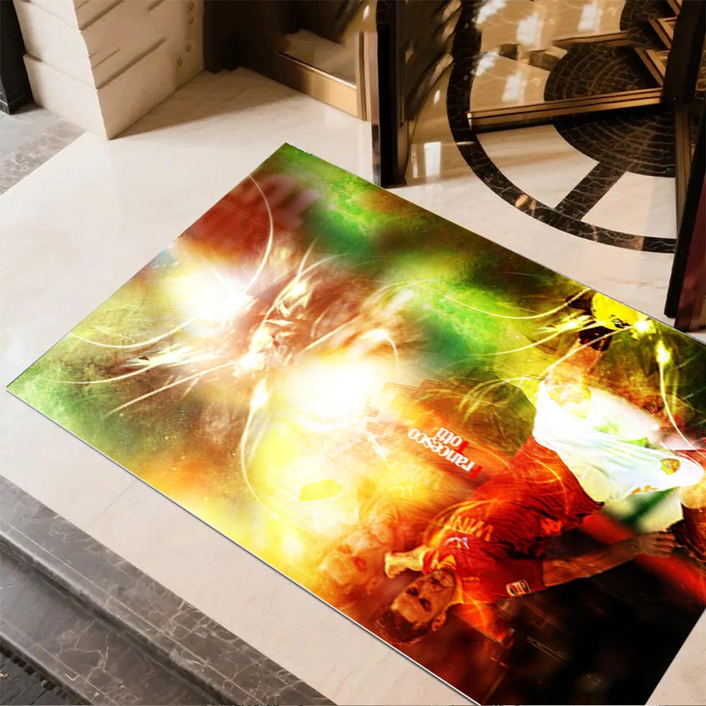 Dynamic Soccer Player Action Carpet Perfect for Outdoor Dining Room Foyer Balcony Anti-slip Rug Office home decor Perfect Gift for Friends & Family