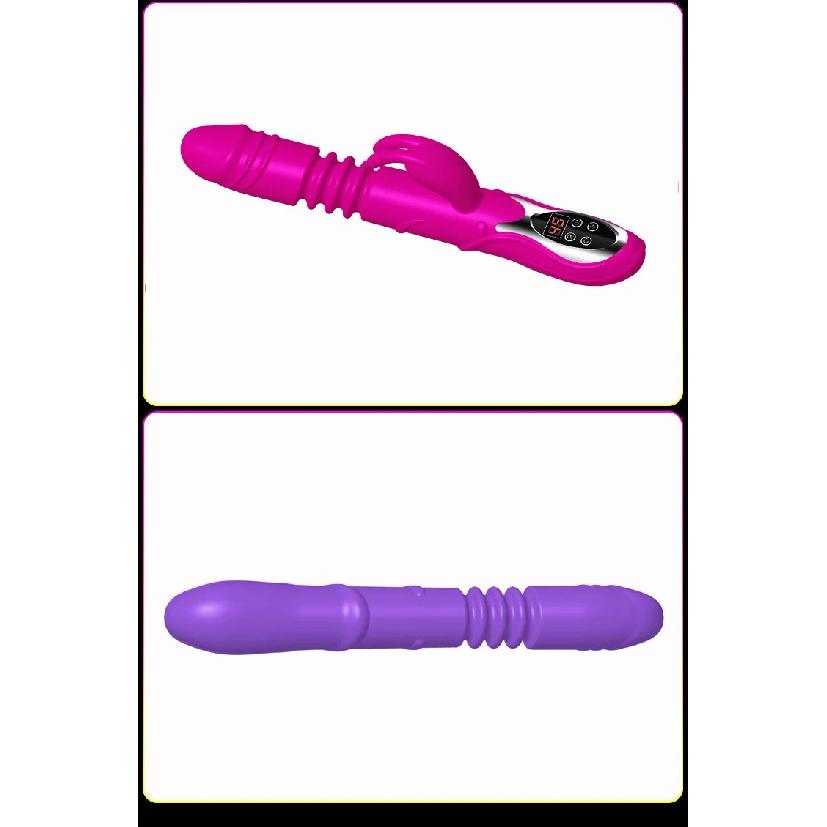 Warmed Telescopic Rabbit Vibrator Automatic Insertion Swing Female Adult Masturbator Sex Products Vibrador? Feminino Pra