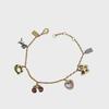 Set Collana Bracciale Smaltato Affascinante Cartone Animato Ciliegia & Dinosauro Amore