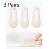 3 Pairs of Female Summer Thin Cotton Non Drop with Anti Skating Silk Shallow Mouth Invisible Deodorant Sweat Socks