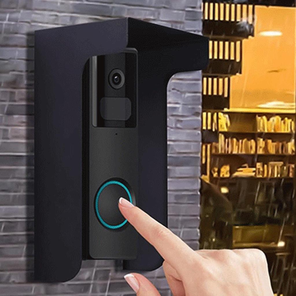 new Doorbell Rain Cover Ring Doorbell Anti-Glare Cover Steel Doorbell Weather-Blocking Cover Protection For Most Doorbells