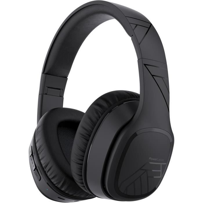 Casque Bluetooth - POWERLOCUS - Modèle Pliable - 60h Autonomie - Son Hi-Fi - Micro Intégré