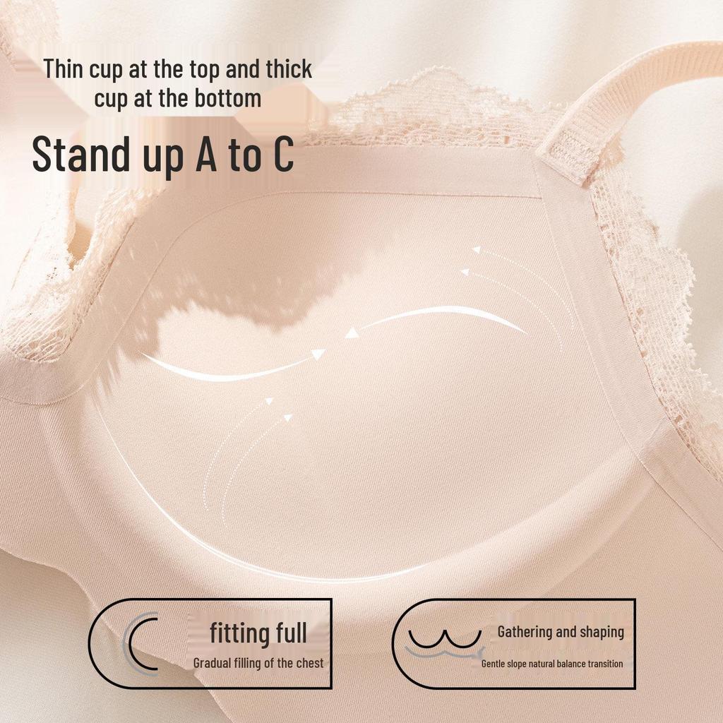 Women's Zodiac Year of the Horse 2026 Red Push-Up Wire-Free Bra with Wrap-Around Thin Straps