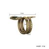Personalized Snake Shaped Couple Men's and Women's Rings Punk Hip-hop Classic  Items Adjustable Jewelry Rings Popular Wholesale