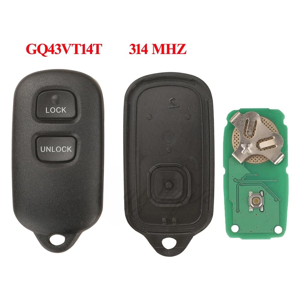 Alarma Cheie Auto cu Telecomandă GQ43VT14T/HYQ12BBX/1512Y/12BAN 314MHZ Pentru Toyota Camry Corolla Highlander Solara Sienna 2002-2007