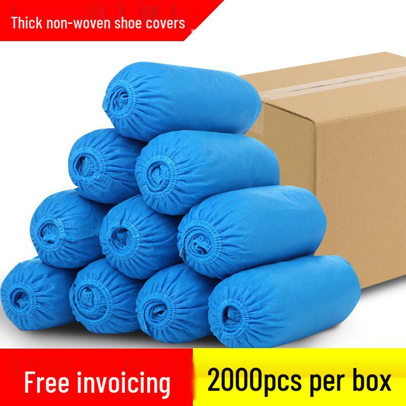 Extra Thick, Wear-Resistant, Anti-Slip Non-Woven Shoe Covers for Home, Students & Adults