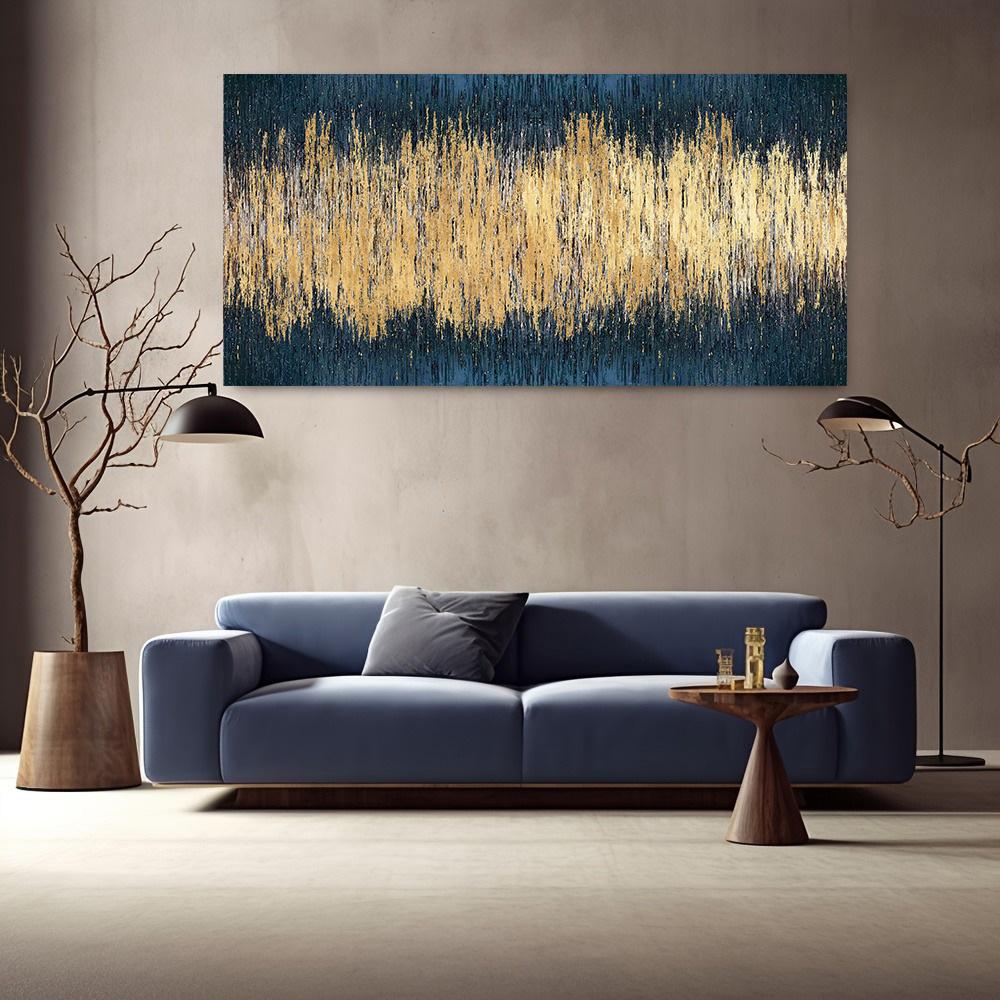 Veggmaleri Abstrakt Gullfarget Kunst Veggbilder Til Stue Lerretsmaleri Hjemmeinnredning Plakater Og Trykk Vintage Cuadros