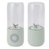 Electric USB Juicer Blender Green 6 Leaf Blades 1300mAh 500ml Portable Blender Cup for Fruit Juice