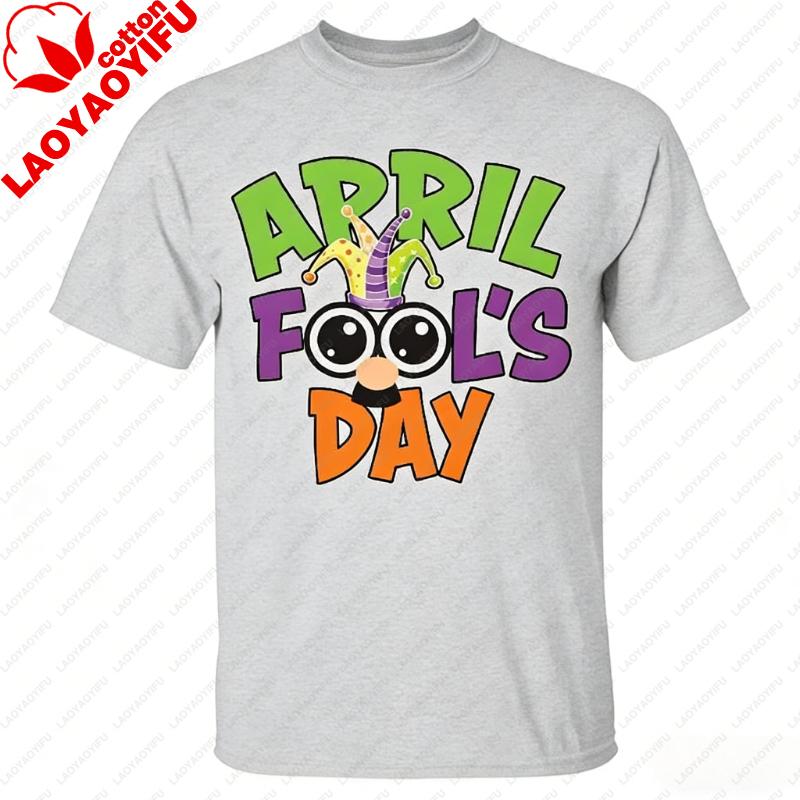 Inktastic April Fools Day with Funny Face Replacing O Adult PerforUnisexce TShirt Oversized Tshirt Harajuku Women Clothing Y2k Top