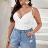 Women's Sexy Slim Hollow White Suspender Vest