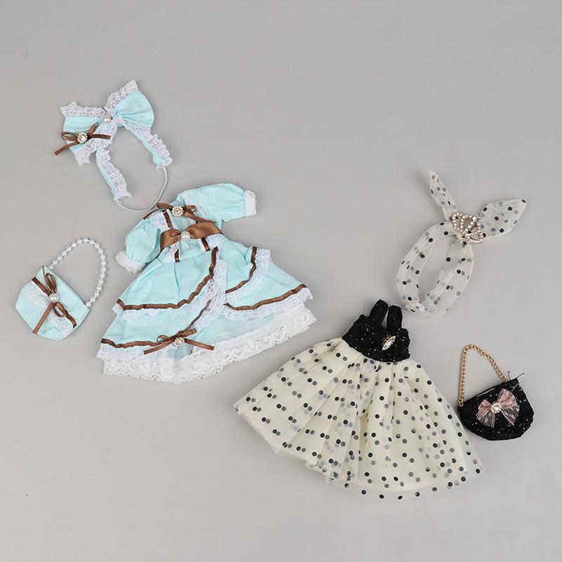 1/6 BJD Doll Clothes Girl Dress Fashion Sling Pleated Skirt Lolita Student Wear Doll Clothes Fits 30cm 1/6 BJD SD 13 Blyth Doll