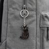 2 PCS Cute Black Kitten Keychain Acrylic Bag Hanging Creative Mini Cat Pendant  Girls Women