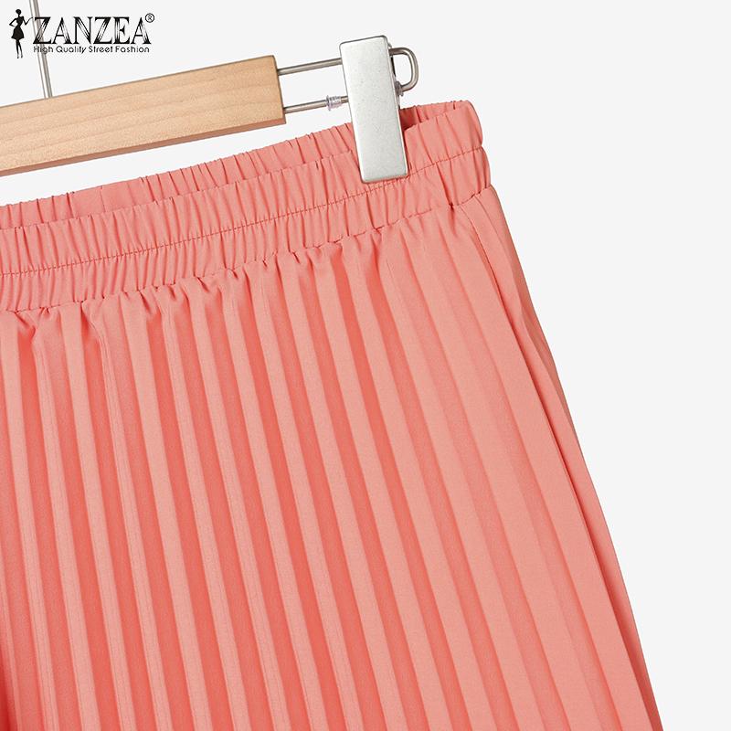 ZANZEA Women Long Sleeve Blouse and Long Skirts Muslim Two Piece Suit Sets