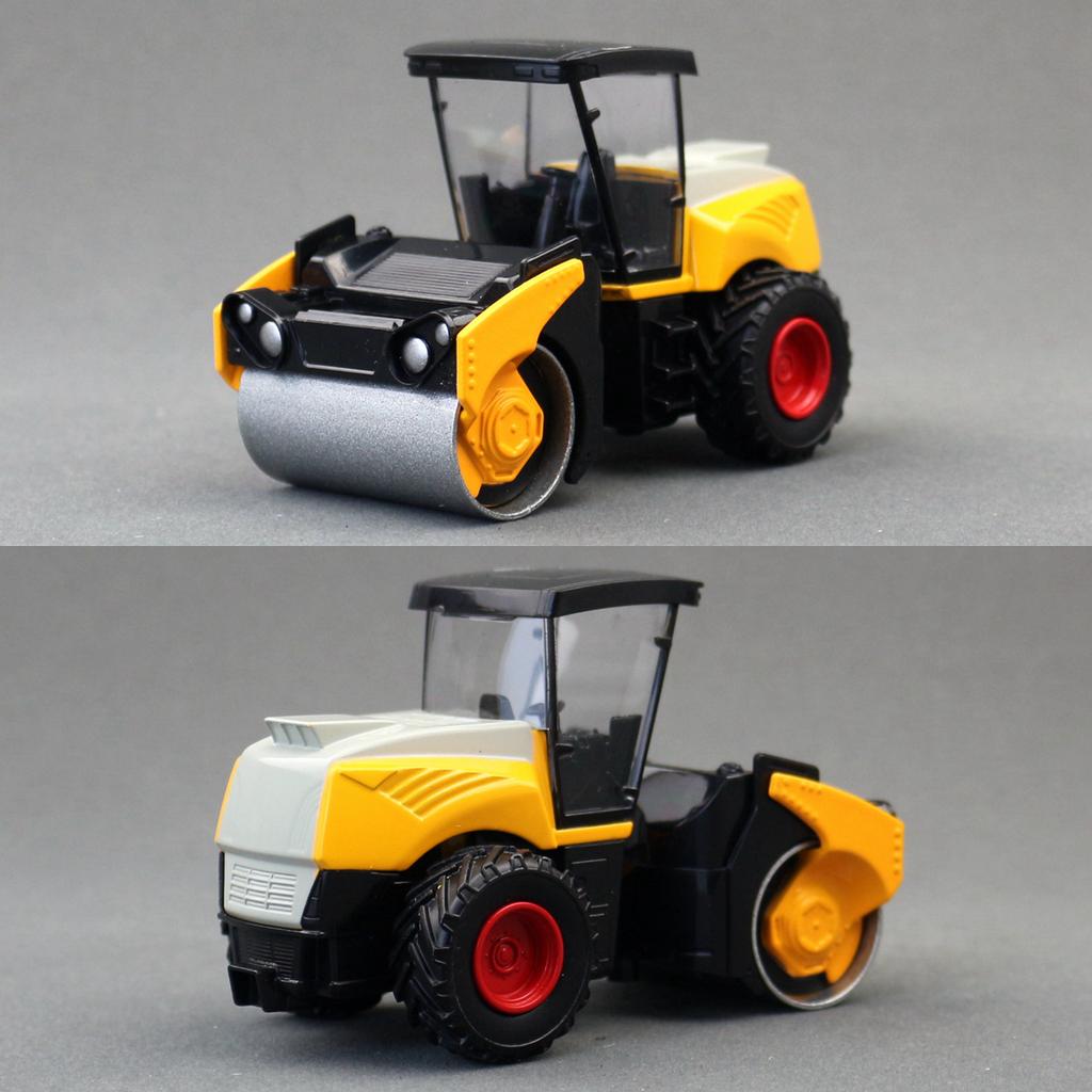 Масштаб 1/36 Інженерна іграшкова машина Вантажівка Модель Фронтальний навантажувач Бульдозер Дорожній коток Литий метал Колекція Подарунок для дітей Хлопчиків Дитина