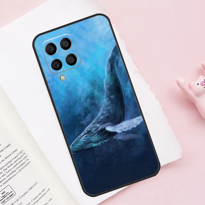 Whale Fish Wave Sea For Samsung Galaxy M31 M32 M12 M52 M13 M33 M53 M11 M51 M15 M55 M14 M34 M54 M30s M20 Case