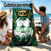 Custom Name Personalized Club Santos Laguna Print Beach Towel, for Trip Camping Beach Party Home Decor, Birthday Gift for Family & Friends