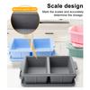 Square Ice Cube Tray with Lid 2-Cavity Food-Grade Silicone Easy-Release Mold for Whiskey Cocktails Leak-Proof Stackable Ice Cube Maker