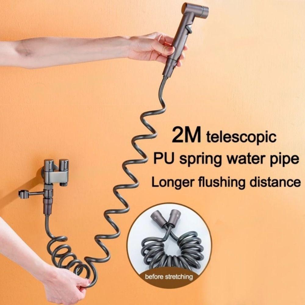 Double Outlet Toilet Cleaning Bidet Sprayer Handheld Bathroom Shower Head New Anal Douche  Bathroom