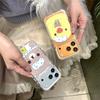 Kawaii Rilakkuma & Yellow Chick Phone Case For iPhone 17 Pro 16 15 14 Pro Max with Air Cushion Edge Shockproof 17pro  Cover