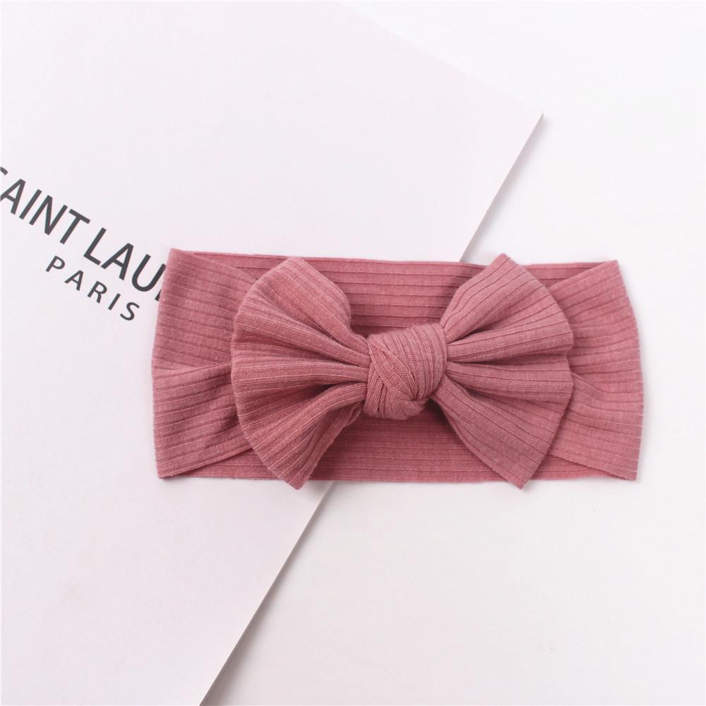 

Детская повязка на голову: Летний стиль с защитой родничка, мягкий вязаный рубчик с бантом