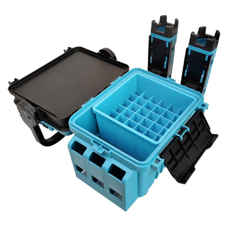 Fish Baits Holder Case Fishing Tackle Organizers Fishing Box Lined Box Baits Container Night Fishing Baits Storage Box
