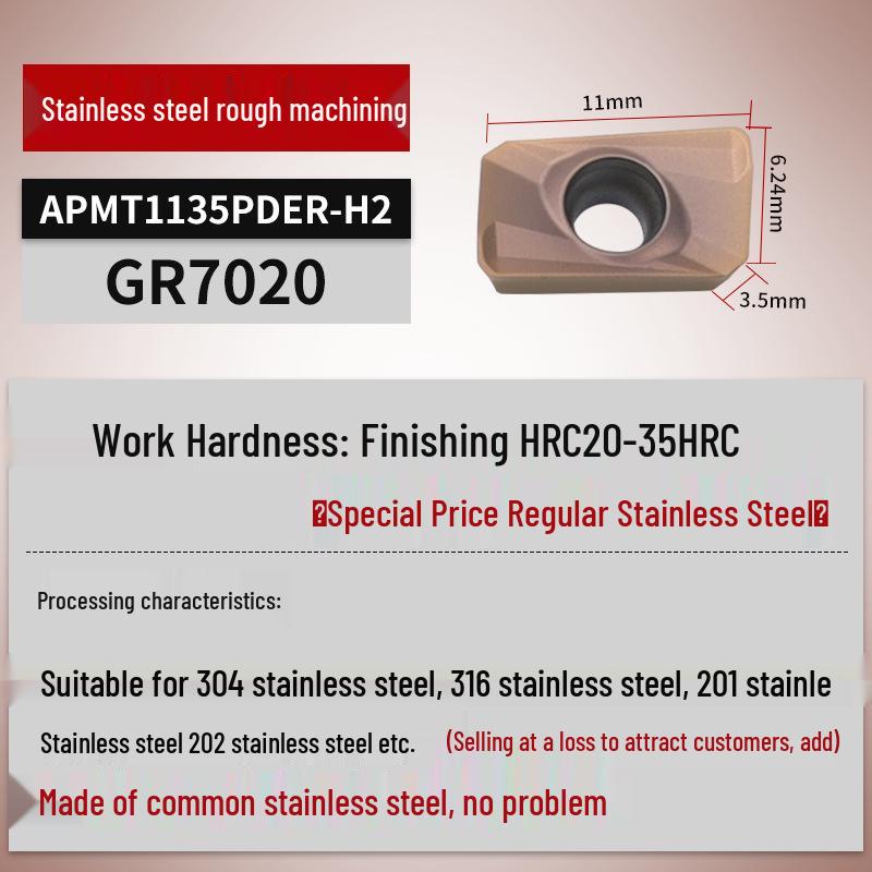 APMT1604PDER R0.8 Cermet CNC Milling Cutter Blade 1135 Machining Center Tool Head