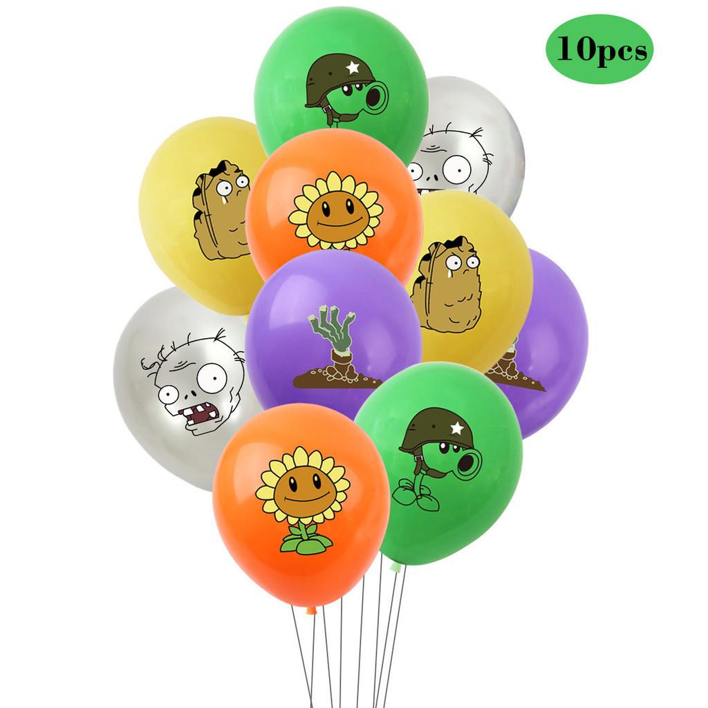 Vs Zombies Plants Themed Birthday Party Decorations Balloon Pull Flag Cartoon Set