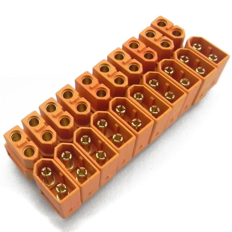 

20 шт., 10 пар XT60, мужские и женские пулевидные разъемы, вилки для RC LiPo батареи