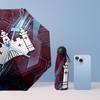 Ombrello Pieghevole Compatto West Ham United Modello Calcio Stampato Mini 5 Pieghe 8 Stecche Antivento Impermeabile Leggero Portatile