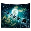 Nordic Christmas Tapestry Watercolor Christmas Tree Print Bedside Hanging Cloth Bedroom Background Cloth