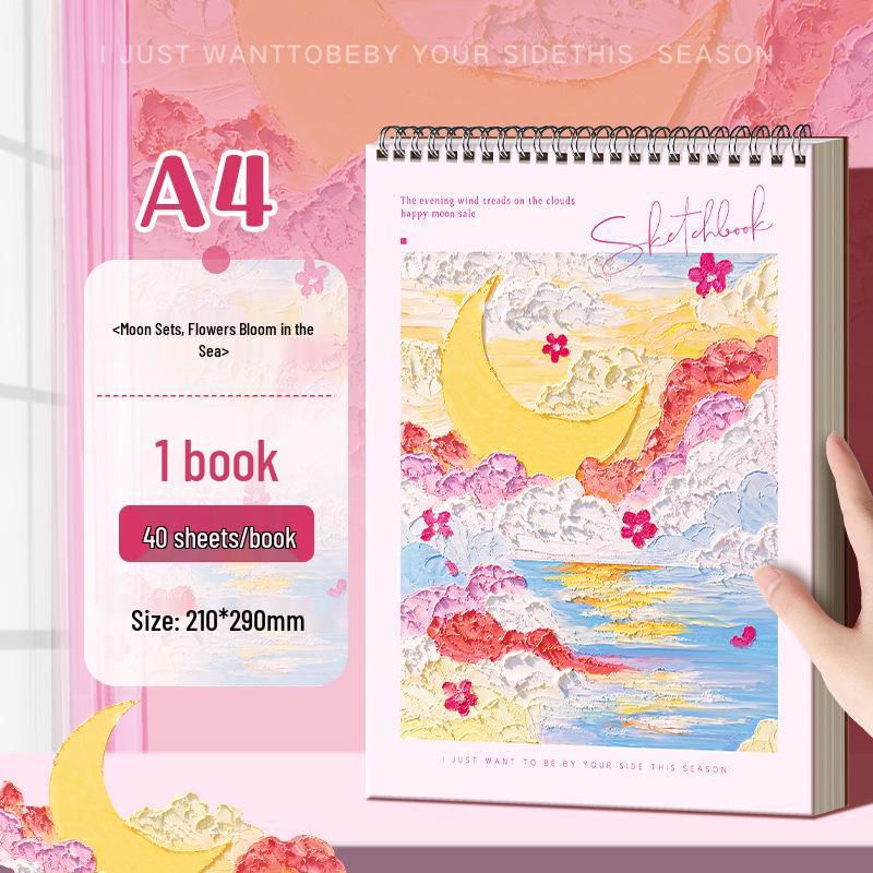 A4 Thickened Sketchbook: Blank Drawing Book for Art Students & Children